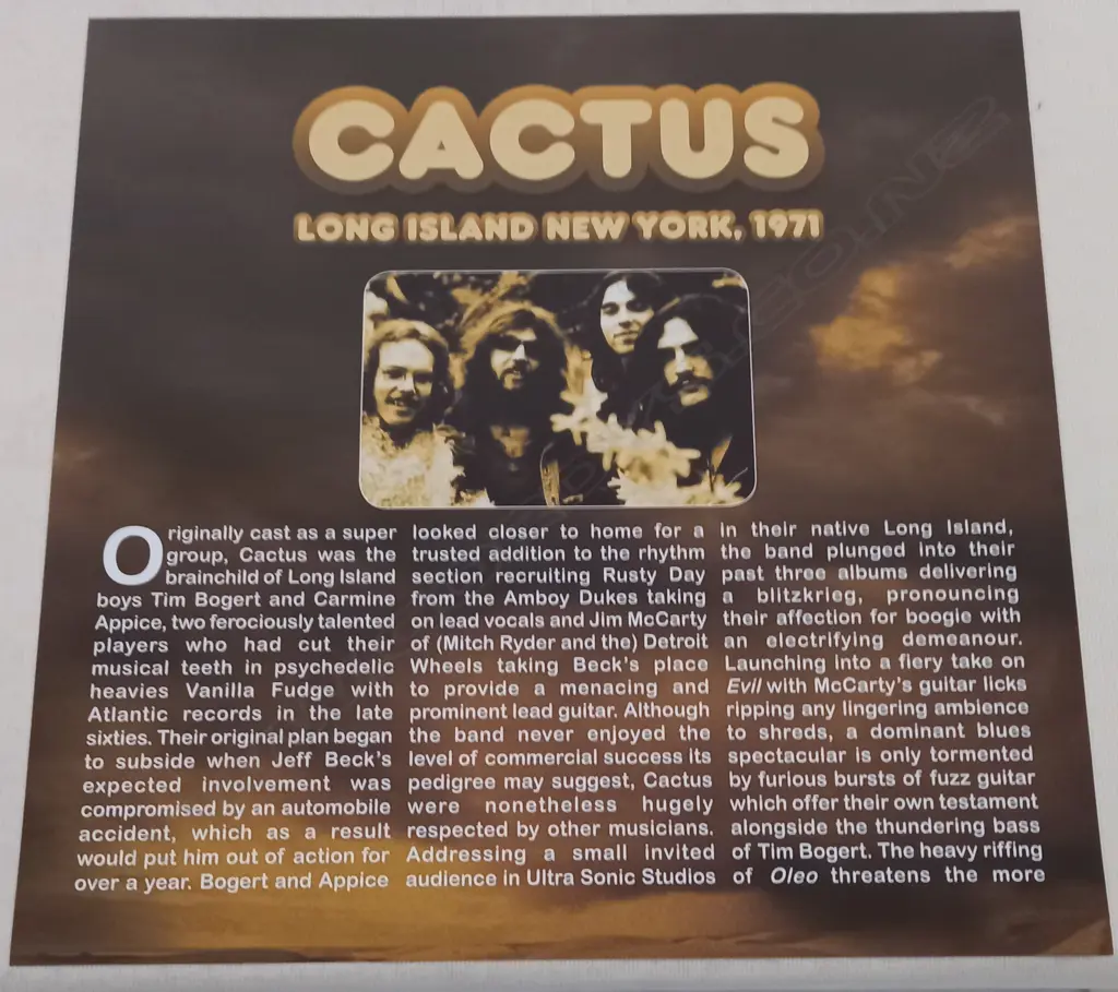 Cactus (3), Long Island New York, 1971, (Green Vinyl) Image 1++
